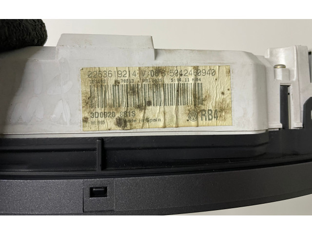Панель приборов 3D0920881S, 5042460940   Volkswagen Phaeton       