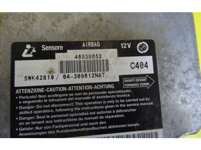 Блок подушек безопасности 46538652, 5WK42819 Fiat Marea