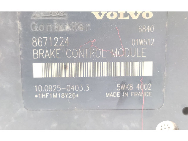Блок АБС 8671225, 10020403674   Volvo  XC70  2001 - 2004 года