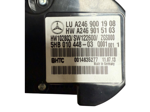 Блок управления климат-контролем A2469001908, 5HB01044803   Mercedes-Benz A W176