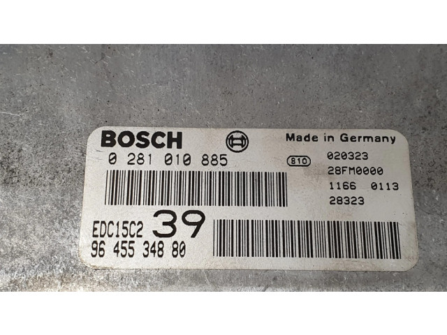 Řídící jednotka 9645534880, 0281010885 Citroen C5 2001