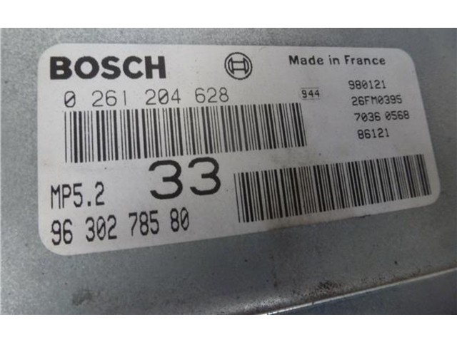 Блок управления двигателем Блок управления 261204628, 9630278580   Peugeot 306
