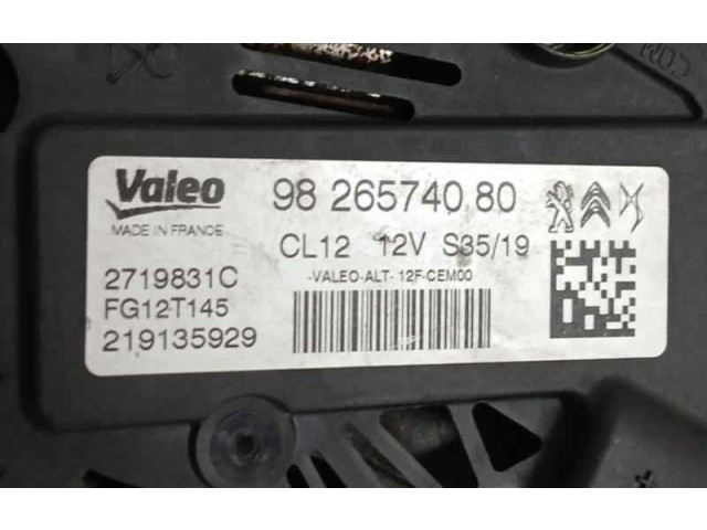 Генератор 9826574080, CL12 Citroen C3 Aircross