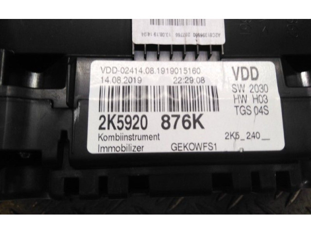 Přístrojová deska Volkswagen Caddy 2019 2K5920876K, 2K5920866E