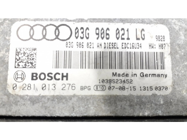 Блок управления двигателя 03G906021LG, 0281013276 Audi A3 S3 A3 Sportback 8P