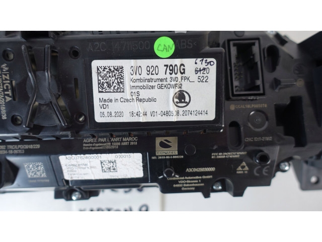 Панель приборов LICZNIK VIRTUAL ZEGARY LCD SKODA SUPERB III 3V 3V0920790G   Skoda Superb B8 (3V)       