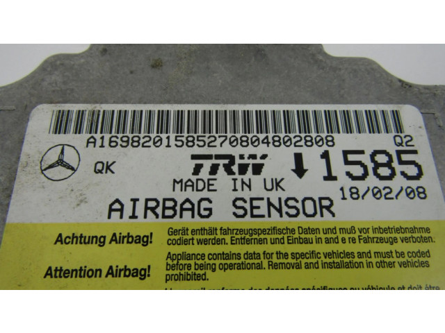 Блок подушек безопасности A1698201585   Mercedes-Benz A W169