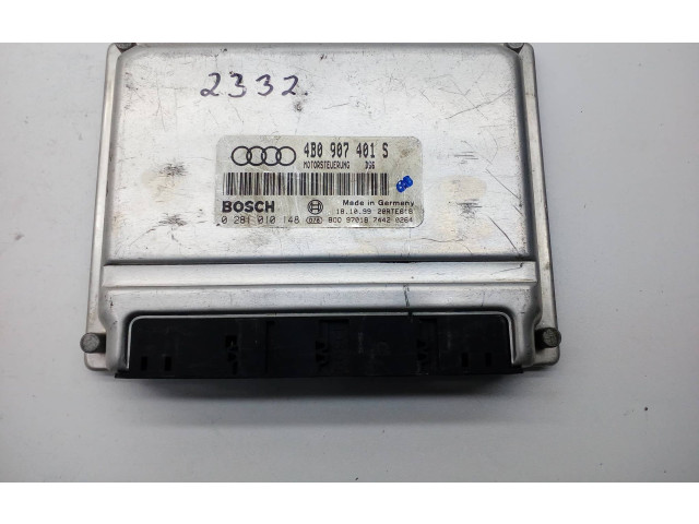 Блок управления двигателя 4B0907401S, 0281010148   Audi A6 S6 C5 4B