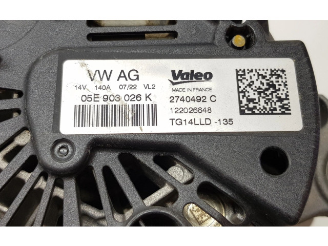 Генератор 05E903026K, 05E903026K Volkswagen Caddy