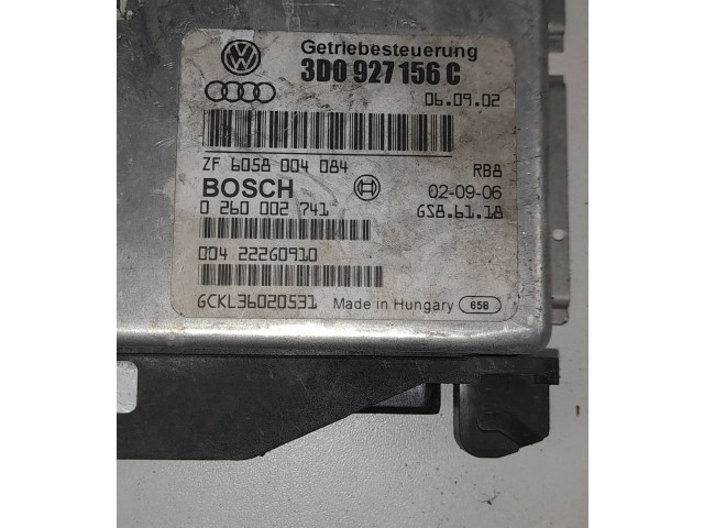 Блок управления коробкой передач 3D0927156C, 0260002741   Volkswagen Phaeton