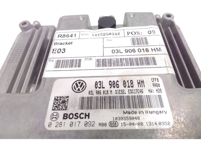 Řídící jednotka 0281017092, 03L906018HM Seat Alhambra (Mk2) 2015