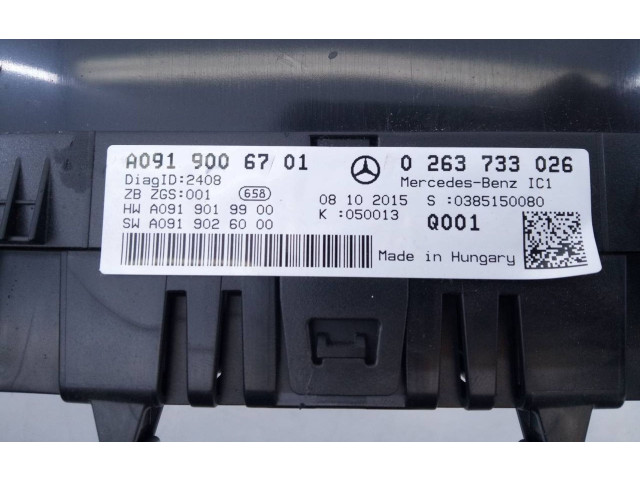 Панель приборов A0919006701, 0263733026 Infiniti Q30