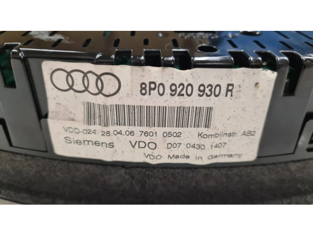Панель приборов 8P0920930R, 110080297018 Audi A3 S3 A3 Sportback 8P