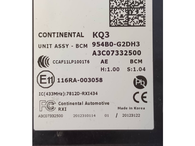 Блок комфорта 954B0G2DH3, 7812DRX1434 Hyundai Ioniq