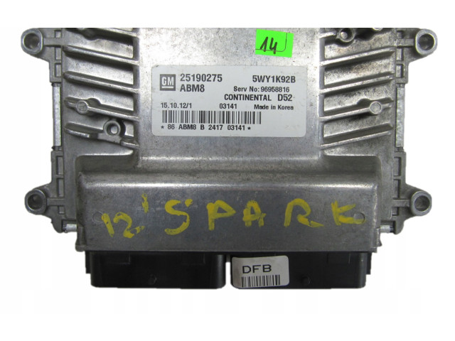 Řídící jednotka 25190275, 5WY1K92B Chevrolet Spark 2013