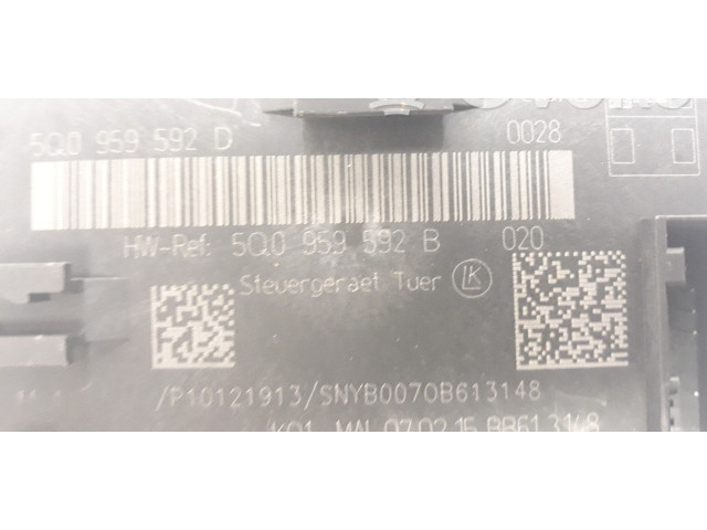 Блок комфорта 5Q0959592B, 5Q0959592D   Audi A3 S3 8V   