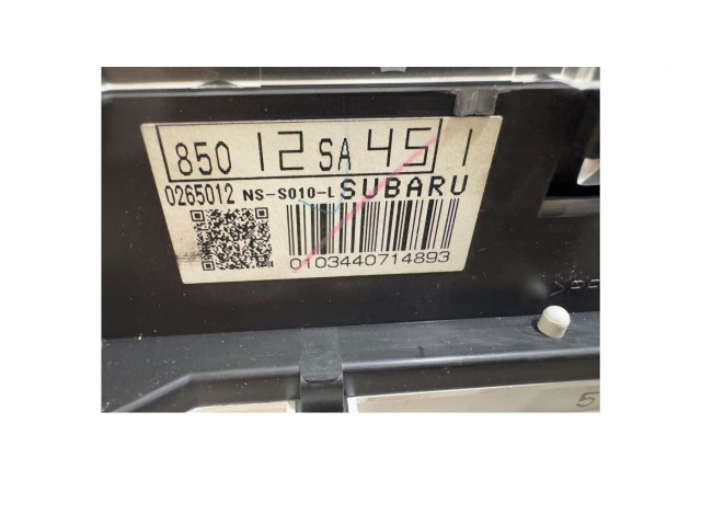 Панель приборов NSS010L, 0265012   Subaru Forester SG       