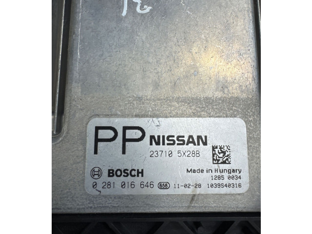 Řídící jednotka 237105X28B, 0281016646 Nissan Navara D40 2014