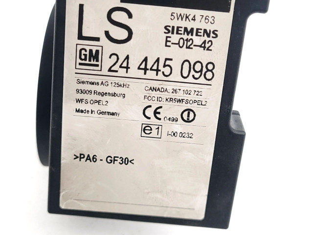 Комплект блоков управления 0261207448, 24461886 Opel Zafira A