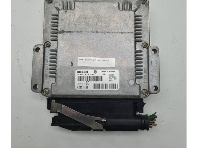 Блок управления двигателя 0281010251, 9636254880 Citroen Xantia