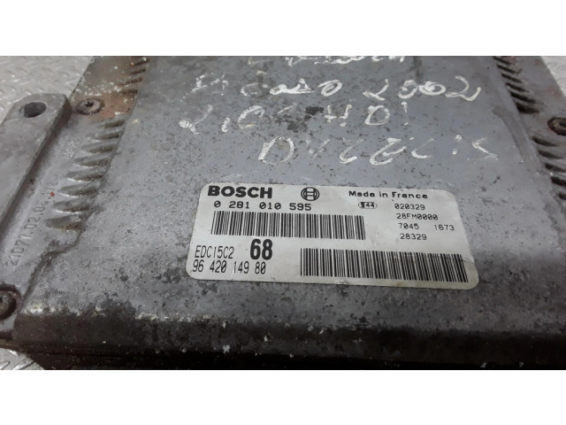 Блок управления двигателя 9642014980, 0281010595 Citroen Xsara