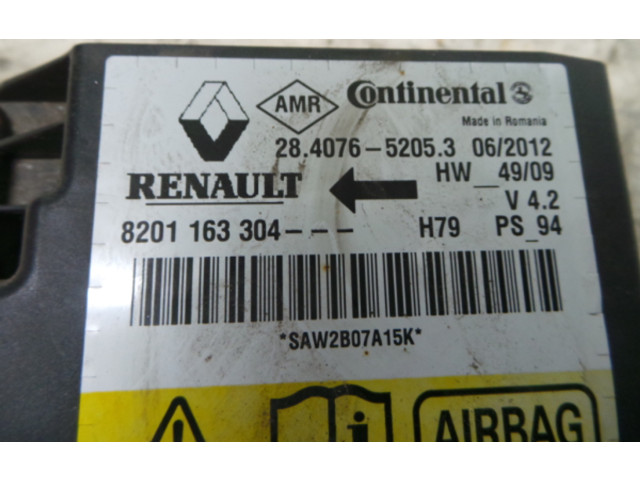 Блок подушек безопасности 8201163304, SAW2B07A15K Dacia Duster