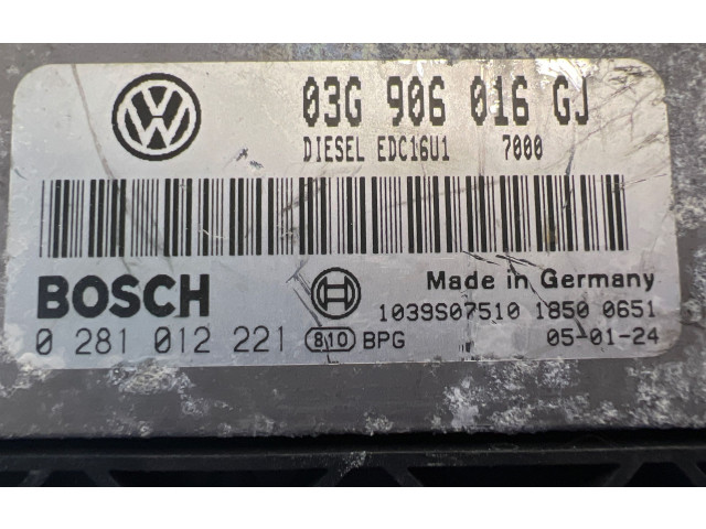 Řídící jednotka 03G906016GJ, 1039S07510 Volkswagen Caddy 2005