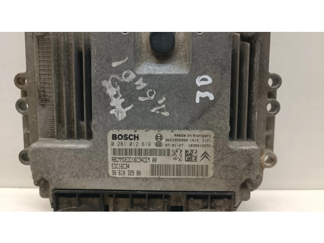 Řídící jednotka 0281012619, 9661032980 Peugeot Partner 2008