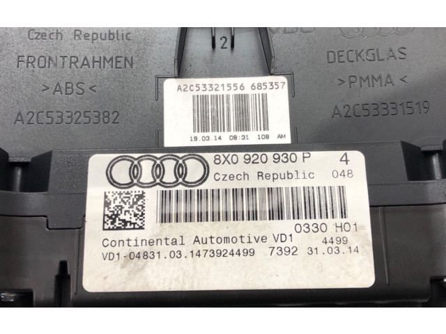 Панель приборов 8X0920930P Audi A1