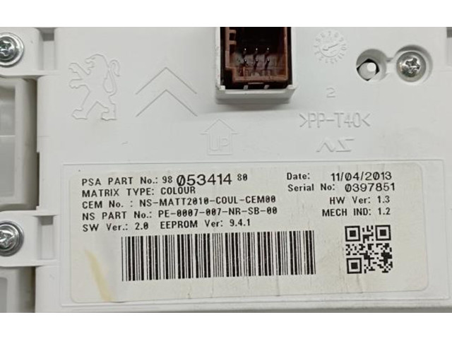 Панель приборов 9805341480, 9805396580 Peugeot 2008 I