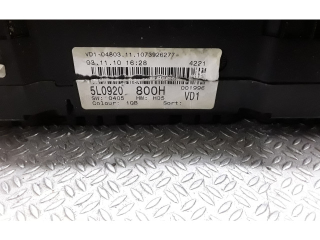 Панель приборов 5L0920800H   Skoda Yeti (5L)       