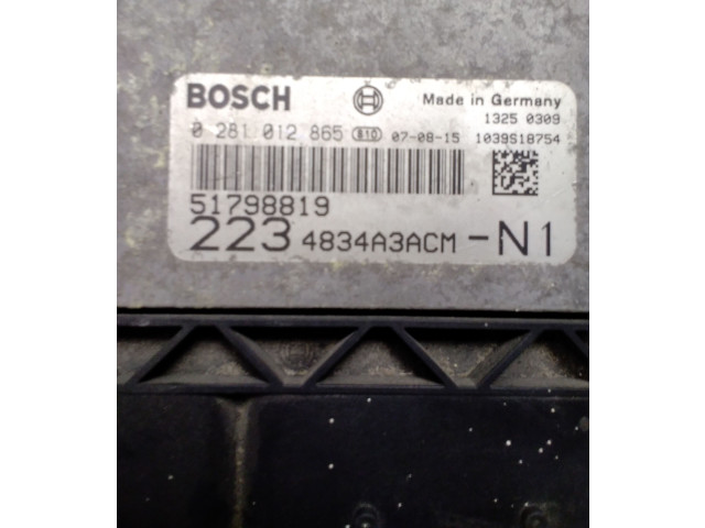 Řídící jednotka 51798819, 0281012865 Fiat Doblo 2004