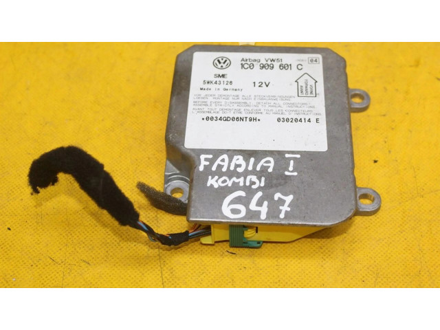 Блок подушек безопасности 1C0909601C Skoda Fabia Mk1 (6Y)