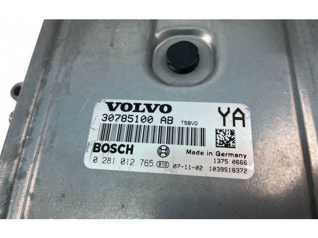 Блок управления двигателем Блок управления 30785100AB, 0281012765   Volvo V70