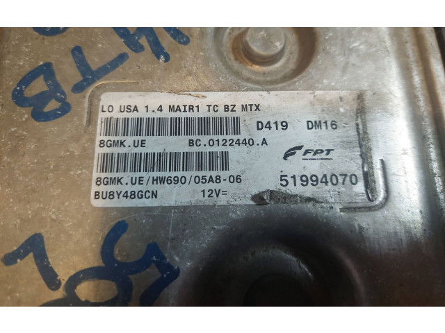 Блок управления двигателем Блок управления 51994070, 8GMK.UE Fiat 500L