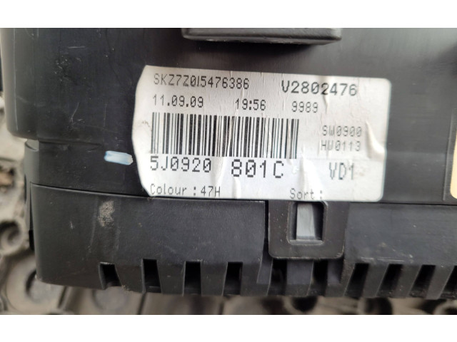 Панель приборов SKZ7Z015476386, 5J0920801C Skoda Fabia Mk2 (5J)