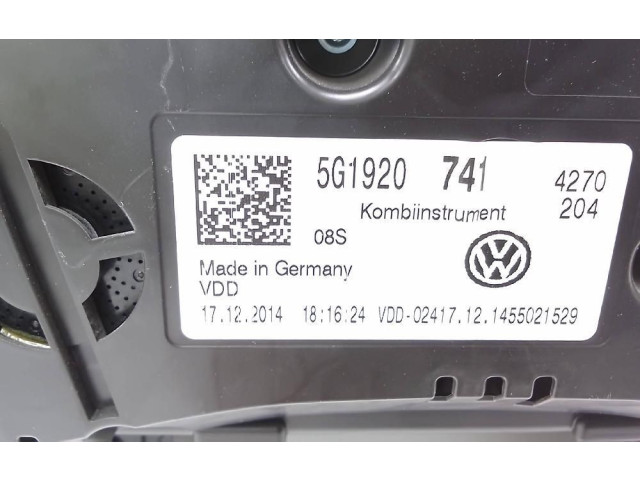 Geschwindigkeitsmesser Cockpit 5g1920741 Volkswagen Golf VII