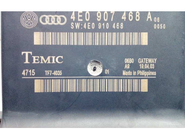 Блок комфорта 4E0907468A   Audi A8 S8 D3 4E   