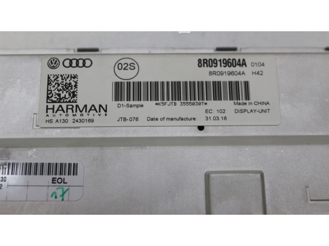 Дисплей    8R0919604A   Audi A5 Sportback 8TA