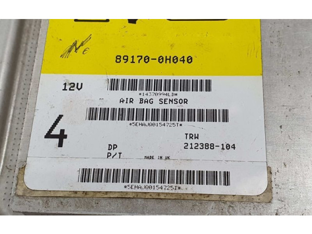 Блок подушек безопасности 89170-0H040   Peugeot 107