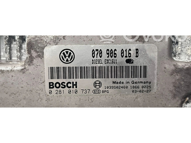 Блок управления двигателем Блок управления 070906016B   Volkswagen Phaeton