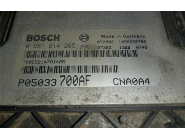 Řídící jednotka 281014265 Dodge Avenger 2010