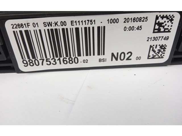 Модуль управления BSM 9807531680   Citroen C-Elysée    