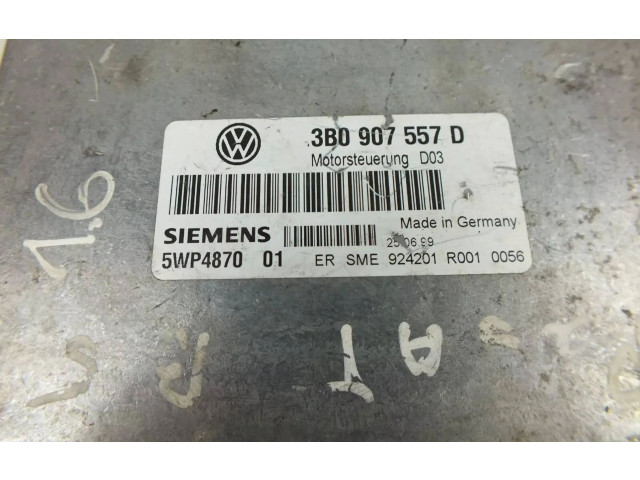 Блок управления двигателя 3B0907557D, 5WP4870 Volkswagen PASSAT B7