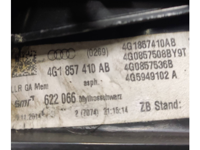Zpětné zrcátko  Audi A6 S6 C7 4G 2016  4G1857410AB, 4G0857536B  