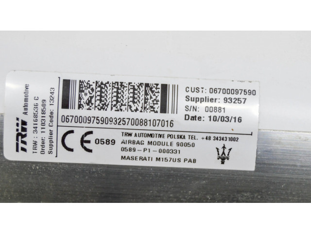 Подушка безопасности пассажира 34056473A, 670009759 Maserati Ghibli