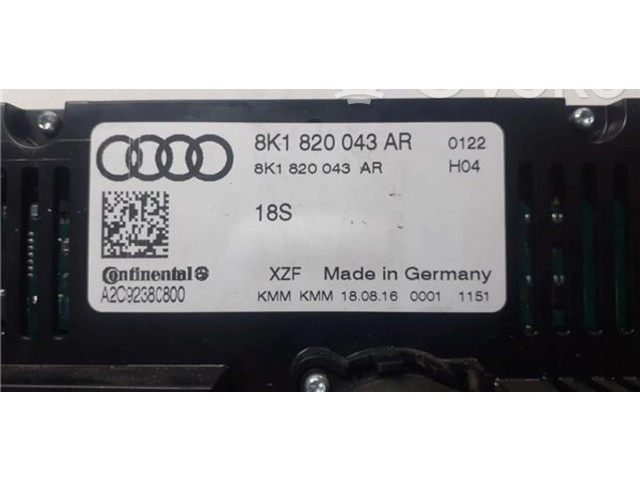 Блок управления кондиционера воздуха / климата/ печки (в салоне) 8k1820043ar Audi Q5 SQ5