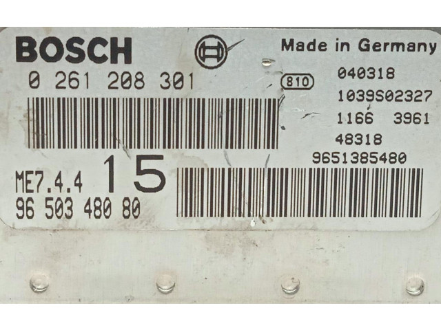 Блок управления двигателем Блок управления 9650348080   Peugeot 307 CC