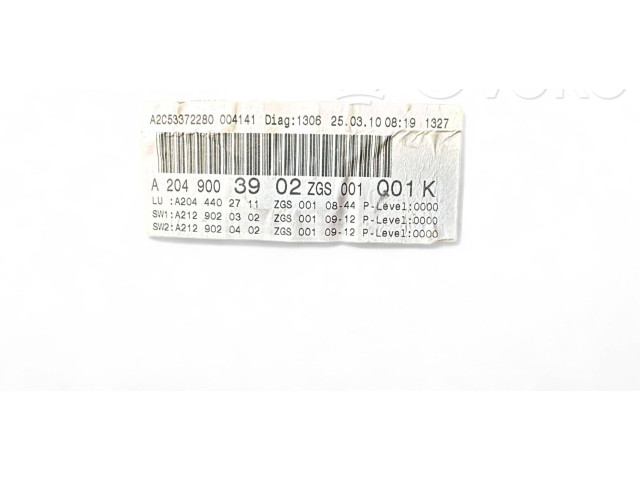 Панель приборов A2049003902, A2044402711   Mercedes-Benz GLK (X204)       