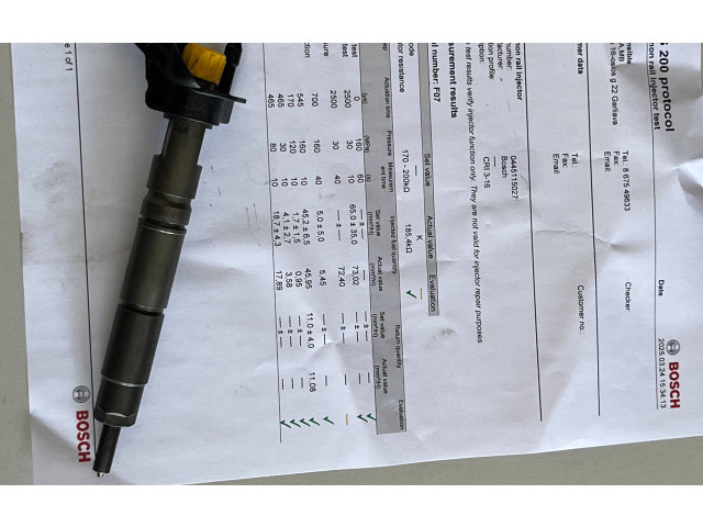 Форсунка A6420700587, 0445115027 Mercedes-Benz R W251